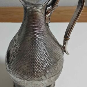 Elegant Antique Silver Textured Pitcher